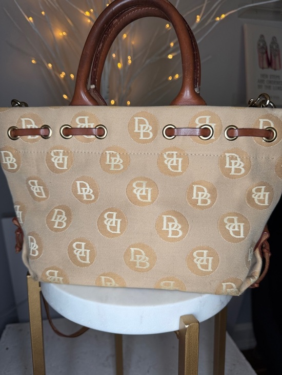 Dooney & Bourke Handbags - Dooney & Burke small tulip canvas tote very good use cond!